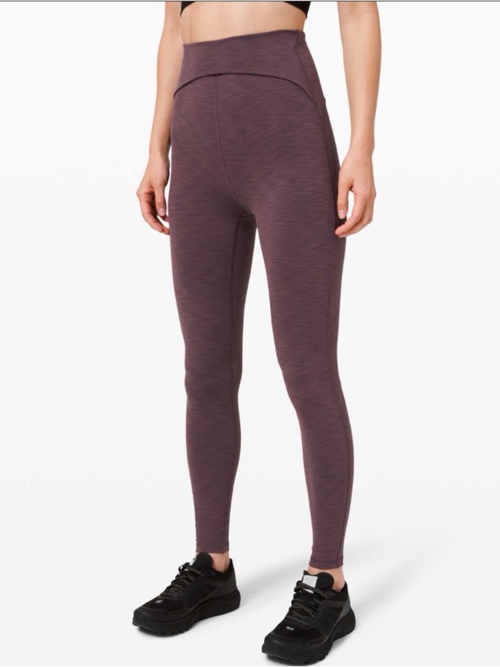 lululemon Power Within Heathered Plum High-Rise Leggings Size 6 EUC